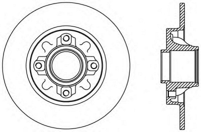 OPEN PARTS bda238810 -  Тормозной диск